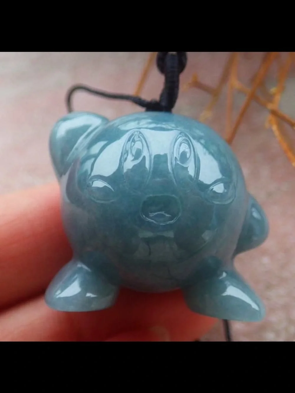 Certificate Jadeite jade cute Cartoon Green Pokemon Kirby circle Pendant
